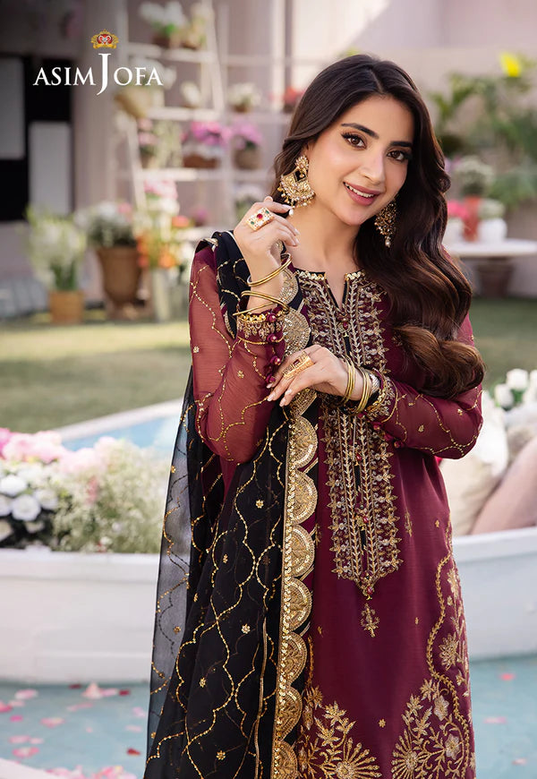 Asim Jofa Dahnak Rang Collection 3-Piece 2024 | AJCF-18
