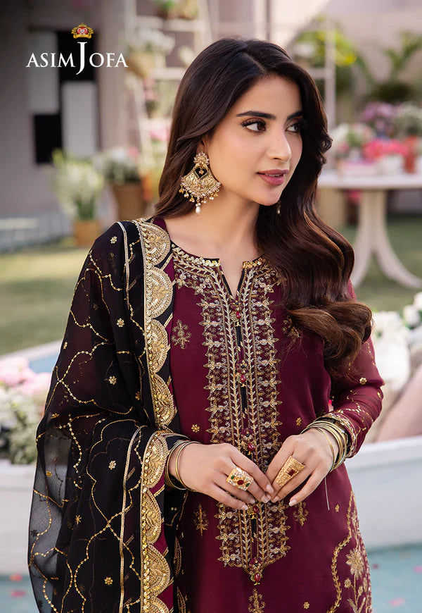 Asim Jofa Dahnak Rang Collection 3-Piece 2024 | AJCF-18