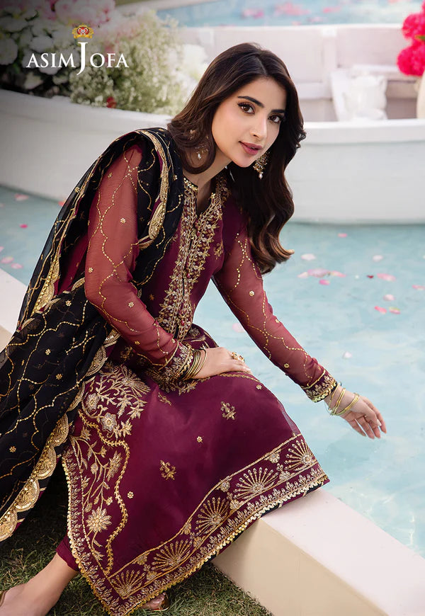 Asim Jofa Dahnak Rang Collection 3-Piece 2024 | AJCF-18