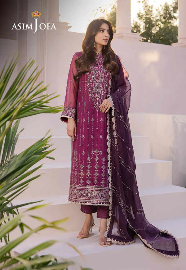 Asim Jofa Dahnak Rang Collection 3-Piece 2024 | AJCF-19
