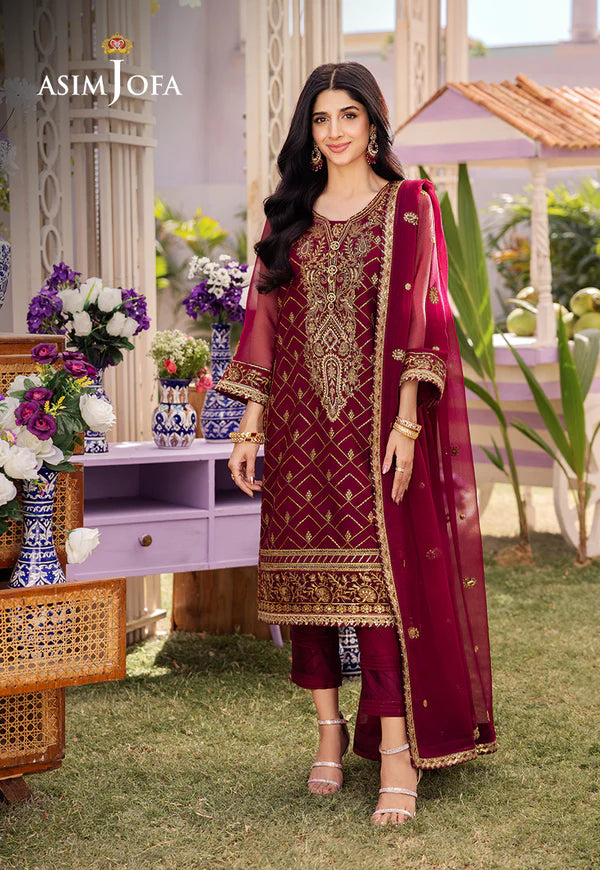 Asim Jofa Dahnak Rang Collection 3-Piece 2024 | AJCF-01