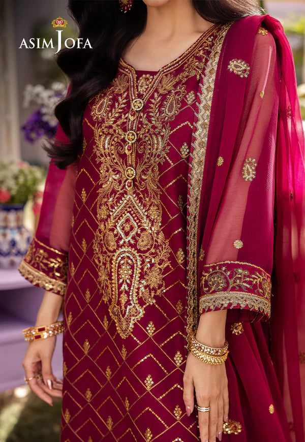 Asim Jofa Dahnak Rang Collection 3-Piece 2024 | AJCF-01