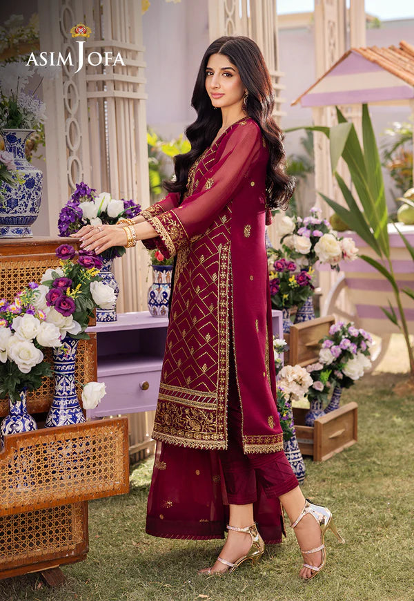 Asim Jofa Dahnak Rang Collection 3-Piece 2024 | AJCF-01