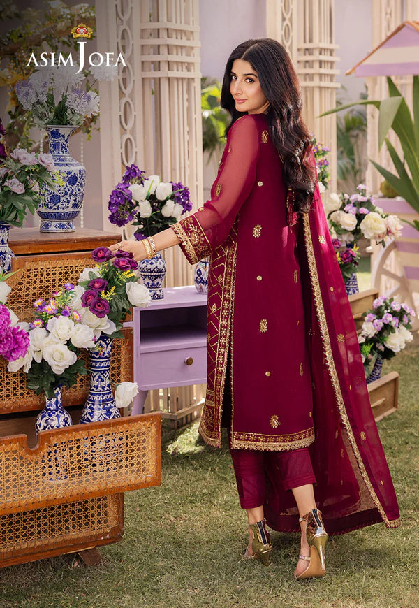 Asim Jofa Dahnak Rang Collection 3-Piece 2024 | AJCF-01