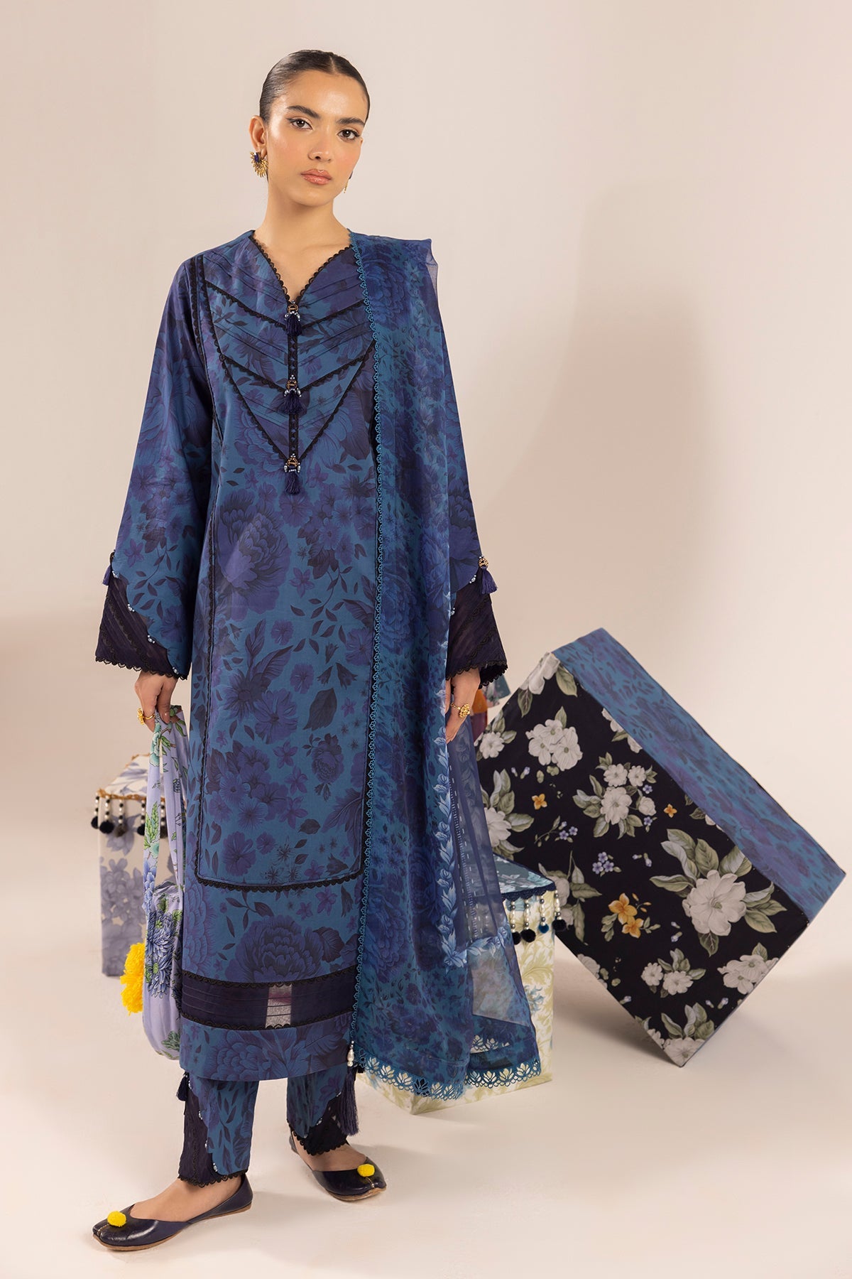 Alizeh Lawn Collection| Shein Print 2024-MOONSTONE - Mirha Fashion