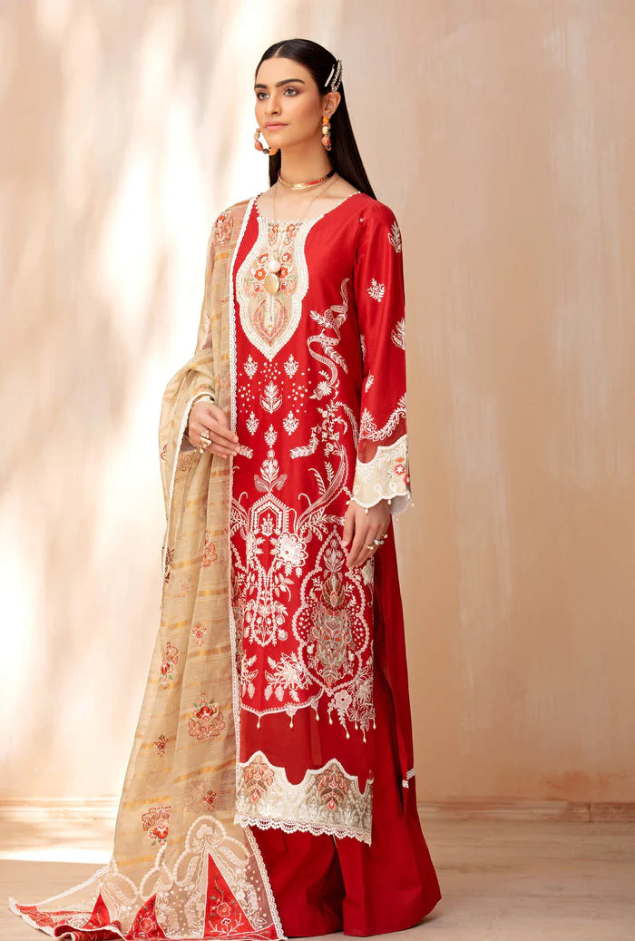 Noor By Saadia Asad Embroidered Luxury ChikanKari Lawn | D9-A