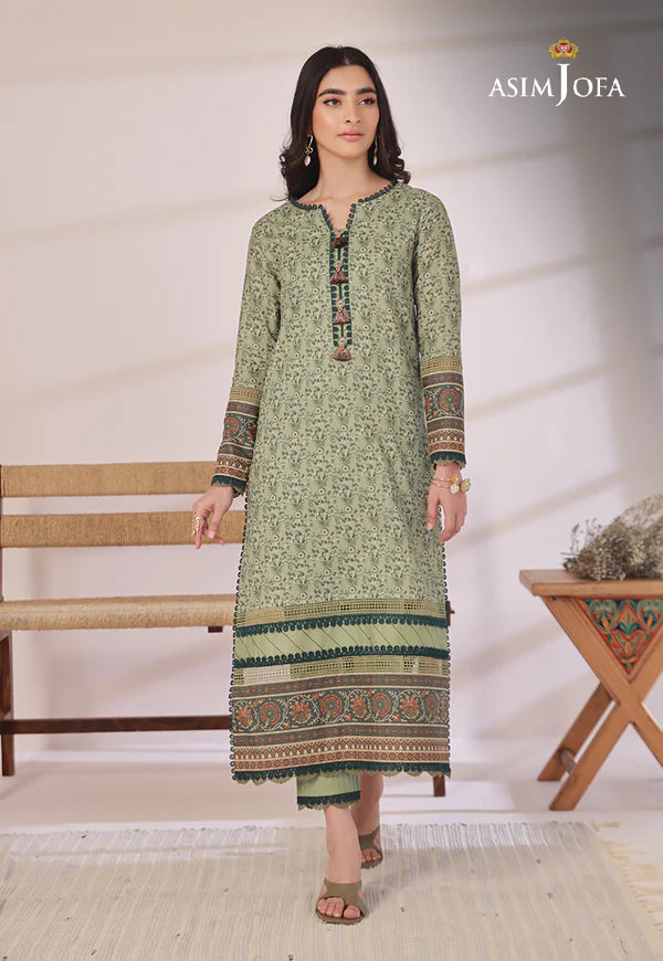Asim Jofa Printed Cambric Shirt Unstitched 1-Piece | AJBP-27