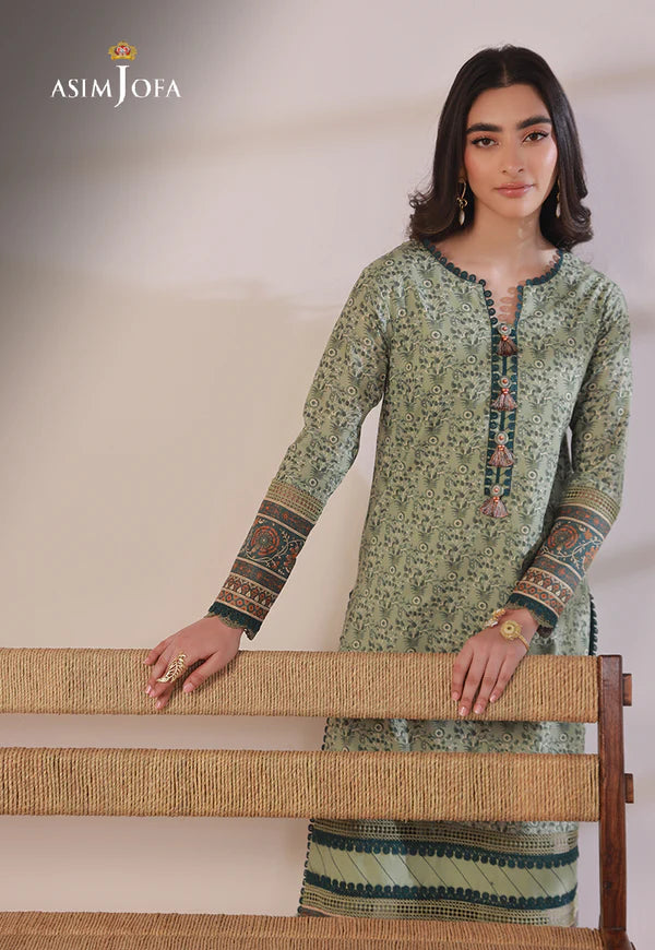 Asim Jofa Printed Cambric Shirt Unstitched 1-Piece | AJBP-27