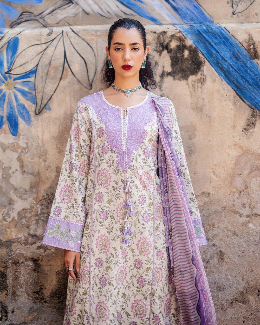 Roheenaz Taneez Block Print Lawn Collection | Kiana-2B