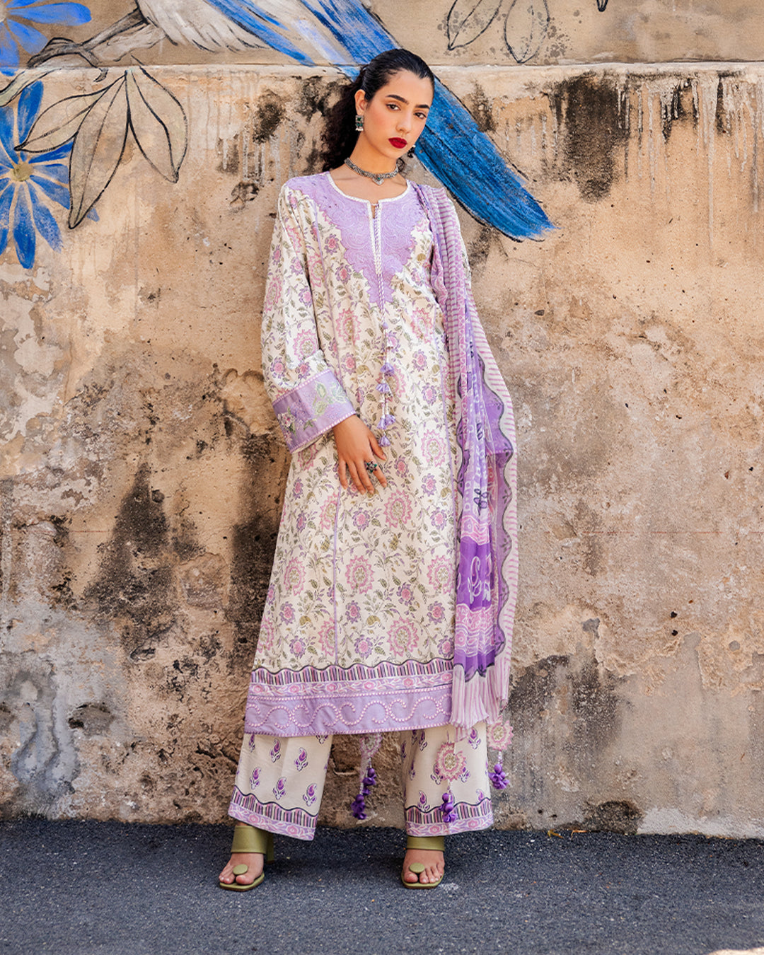 Roheenaz Taneez Block Print Lawn Collection | Kiana-2B
