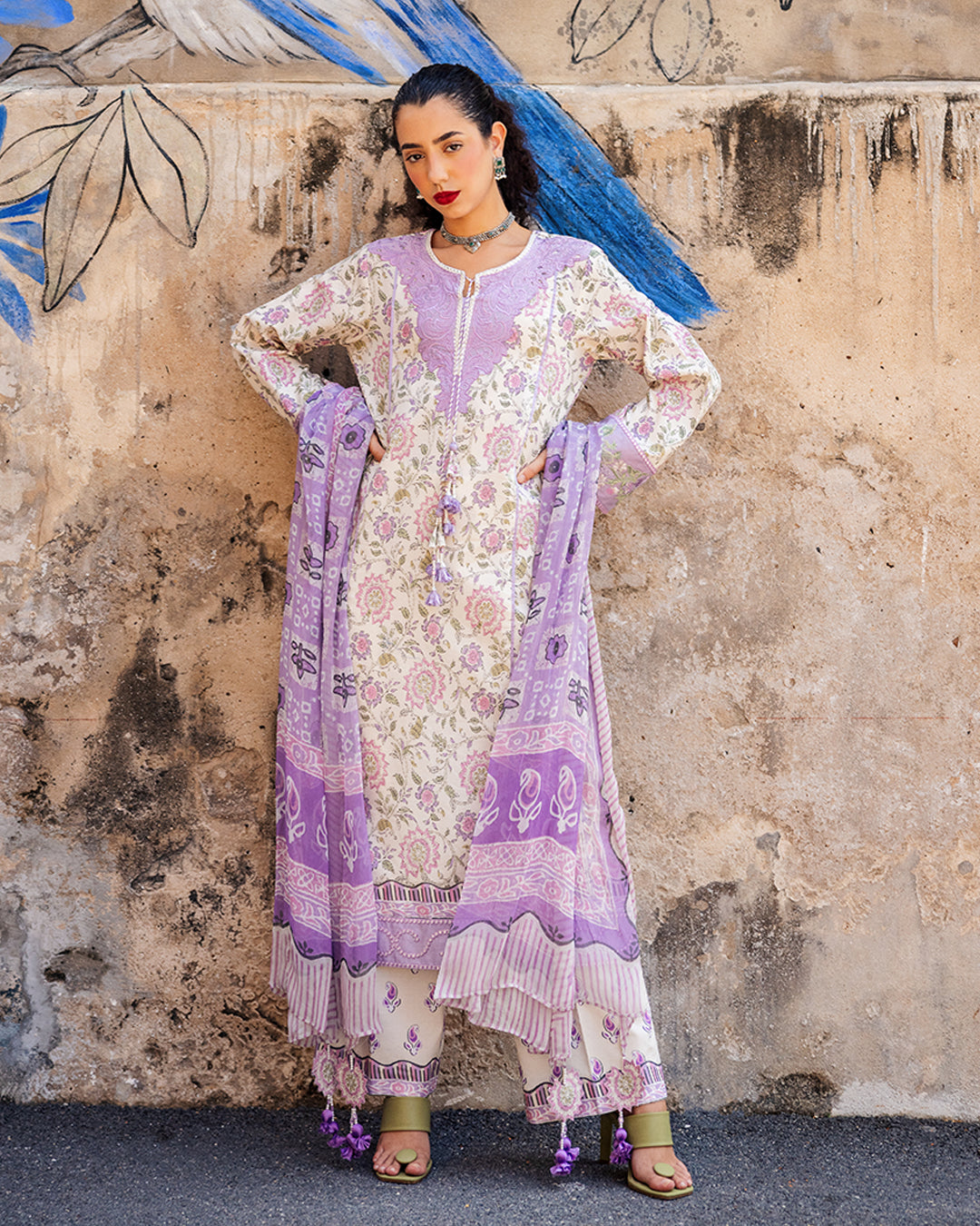 Roheenaz Taneez Block Print Lawn Collection | Kiana-2B