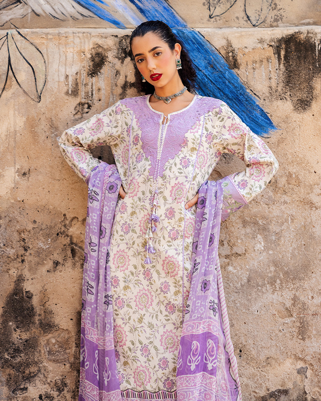 Roheenaz Taneez Block Print Lawn Collection | Kiana-2B