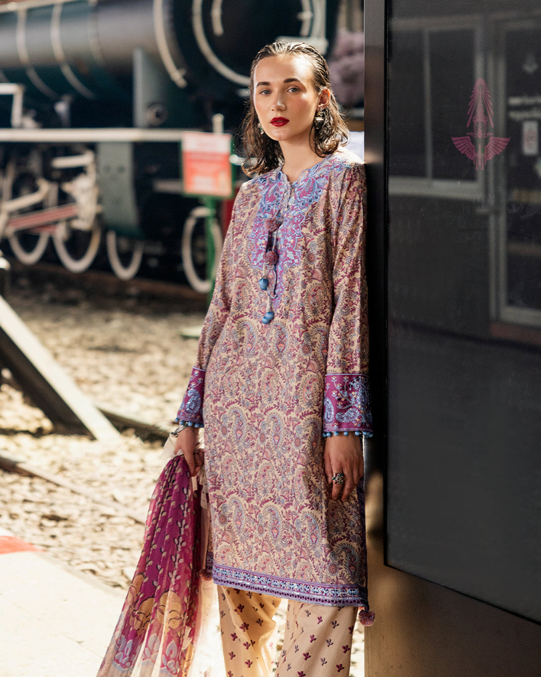 Roheenaz Taneez Block Print Lawn Collection | Sahar-5A