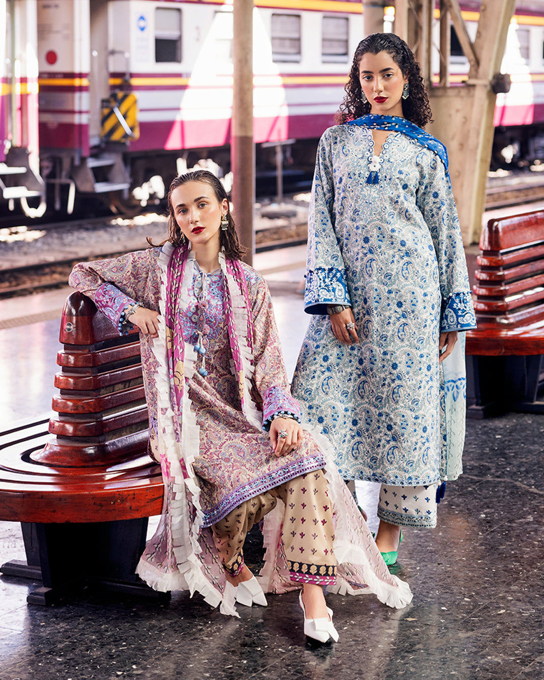 Roheenaz Taneez Block Print Lawn Collection | Sahar-5A