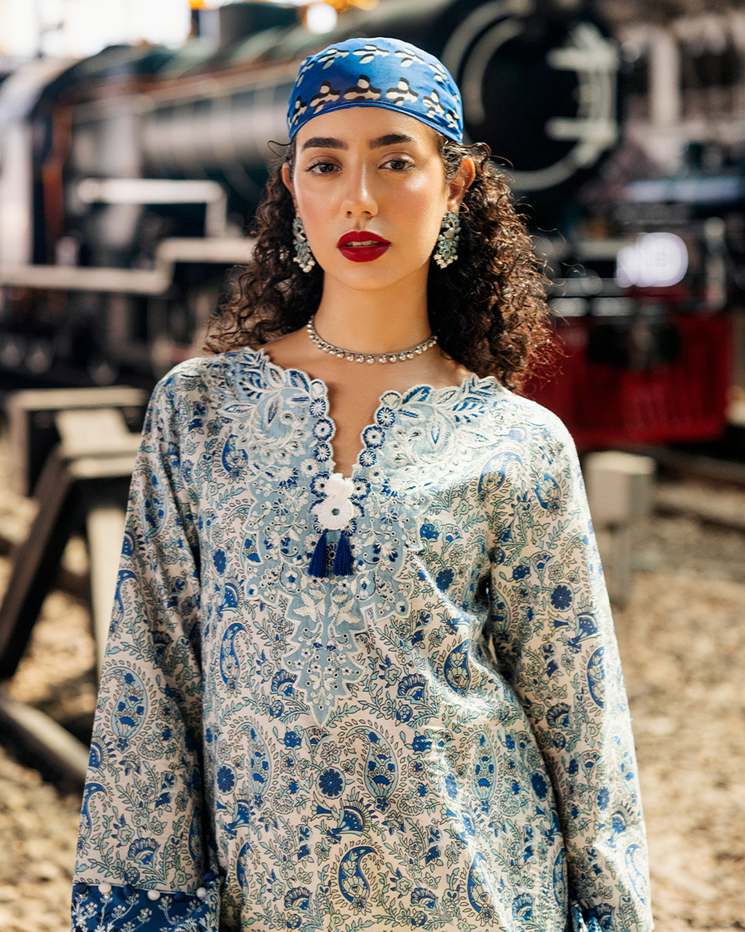 Roheenaz Taneez Block Print Lawn Collection | Samira-5B