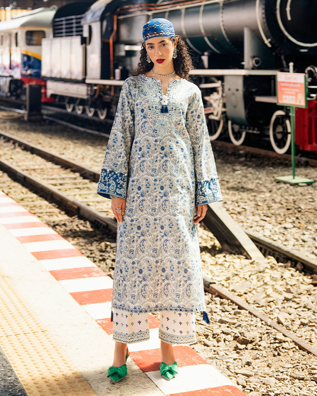 Roheenaz Taneez Block Print Lawn Collection | Samira-5B