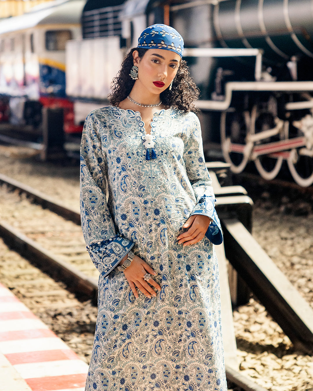 Roheenaz Taneez Block Print Lawn Collection | Samira-5B