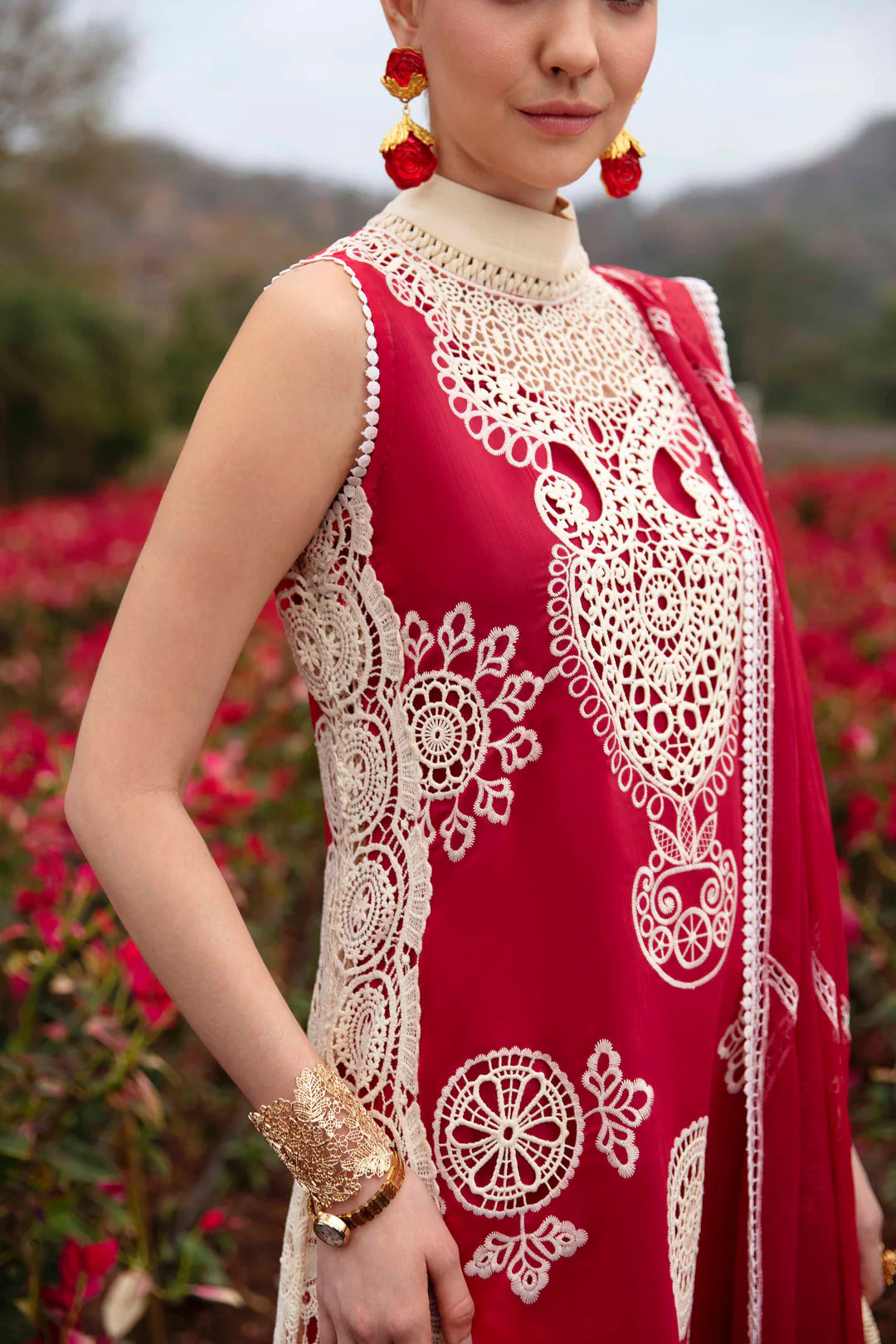 Sablev By ZRK Group Unstitched Luxury Lawn 2024 | Carnelian
