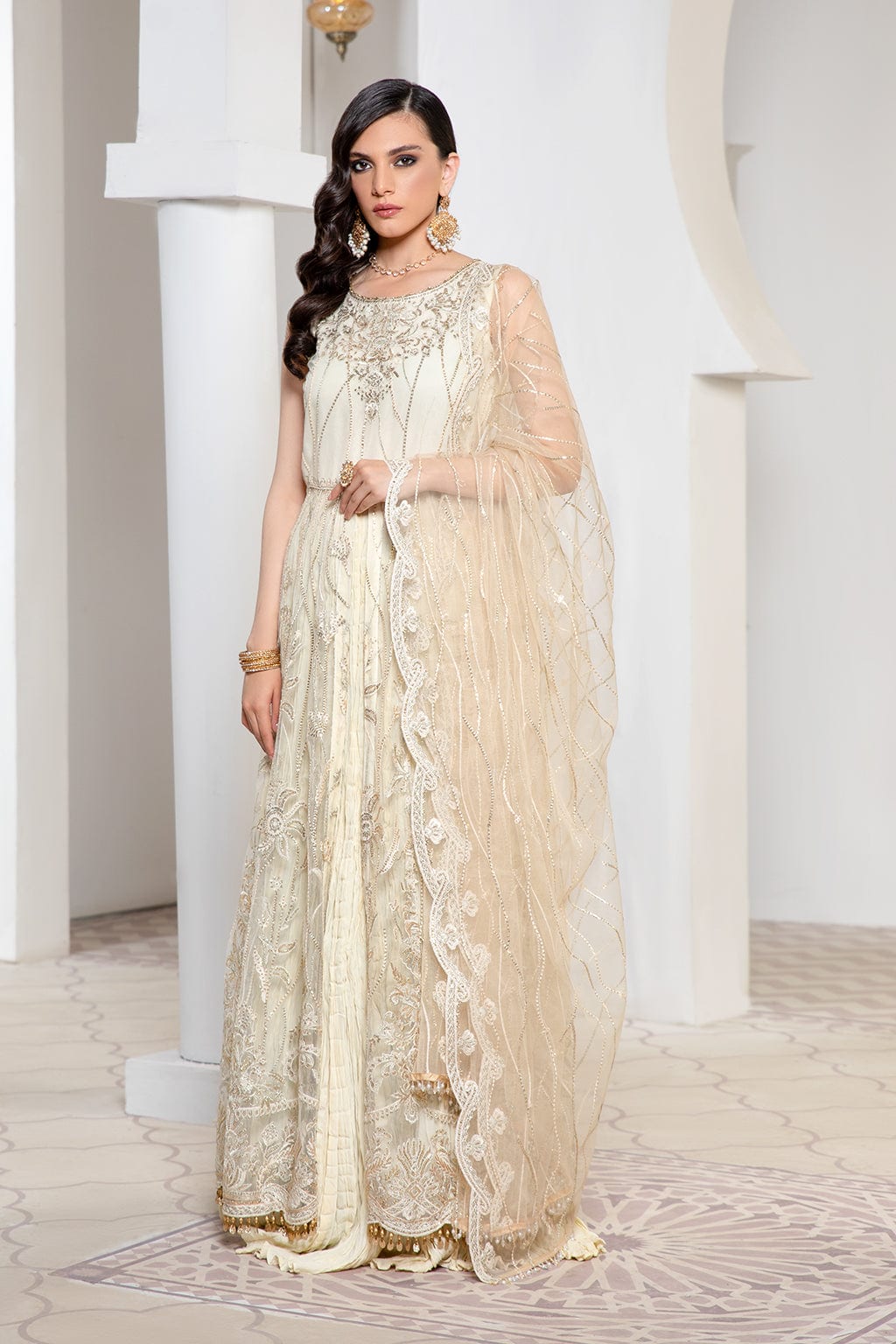 Zarif Pareesia Luxury Formal | IVORY