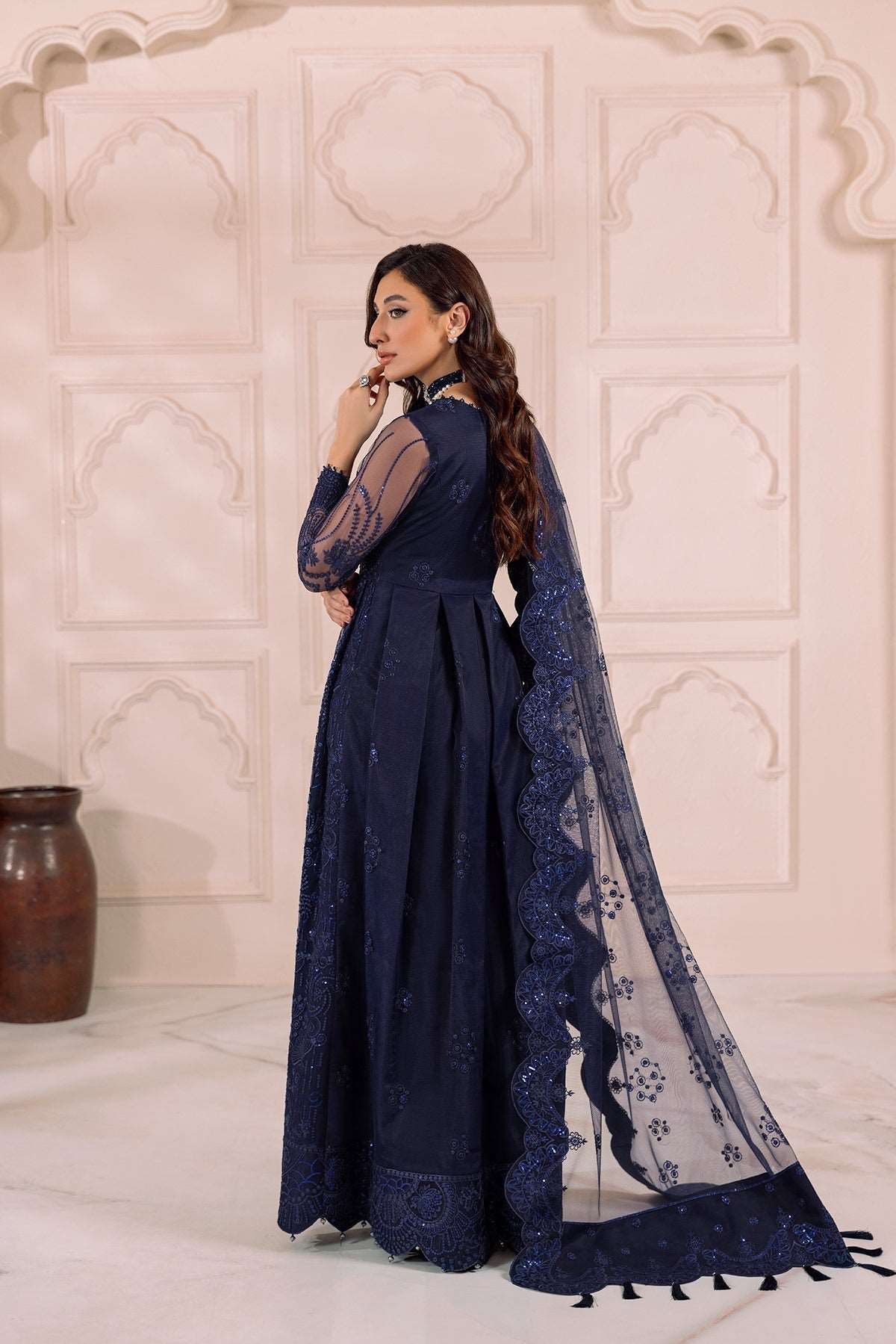 Alizeh Dua Luxury Formals | Khirad-Blue - Mirha Fashion - Alizeh - Luxury Formals -