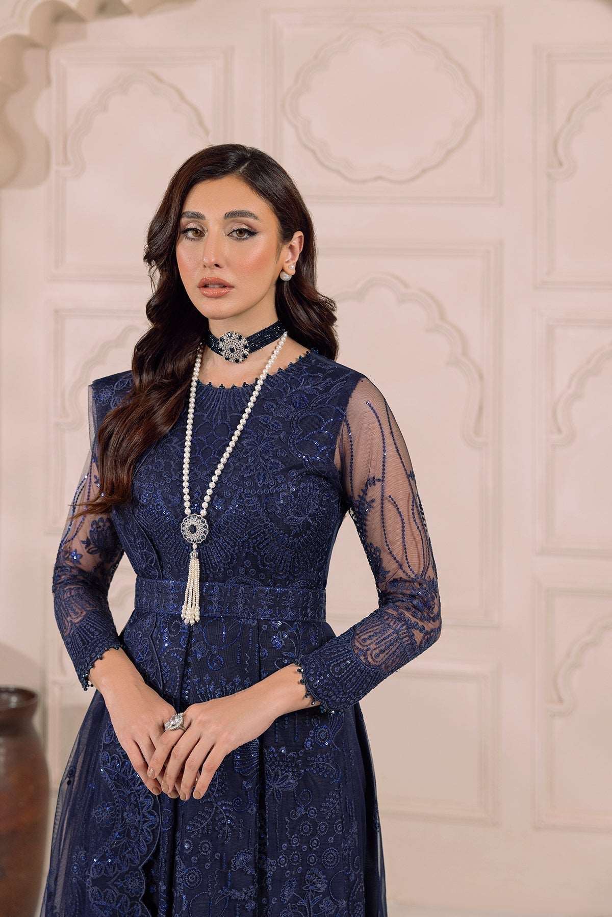 Alizeh Dua Luxury Formals | Khirad-Blue - Mirha Fashion - Alizeh - Luxury Formals -