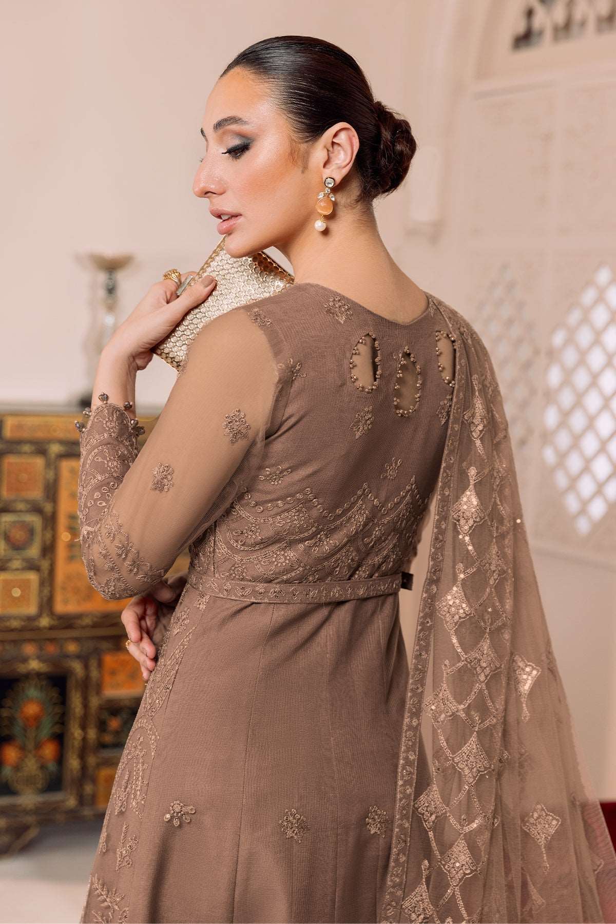 Alizeh Dua Luxury Formals | Ryan- Beige - Mirha Fashion - Alizeh - Luxury Formals -