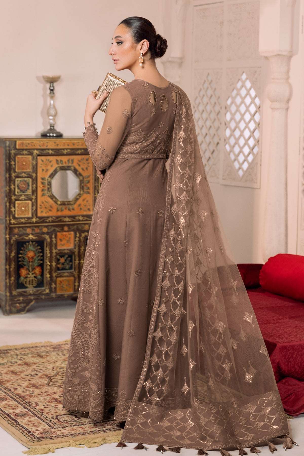 Alizeh Dua Luxury Formals | Ryan- Beige - Mirha Fashion - Alizeh - Luxury Formals -