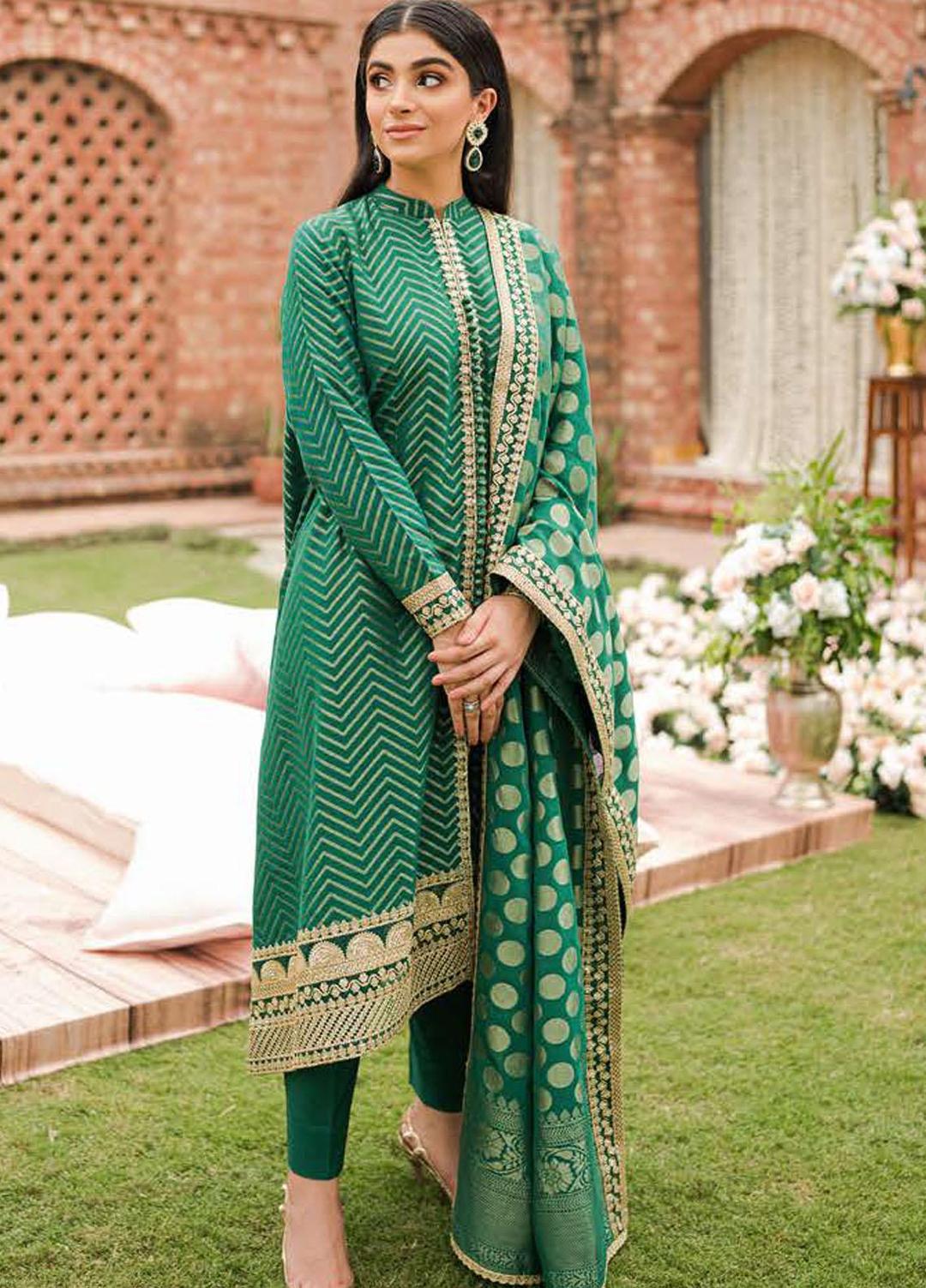 Cross Stitch Unstitched Premium Jacquard Collection 2022 | Sang-E- yashm
