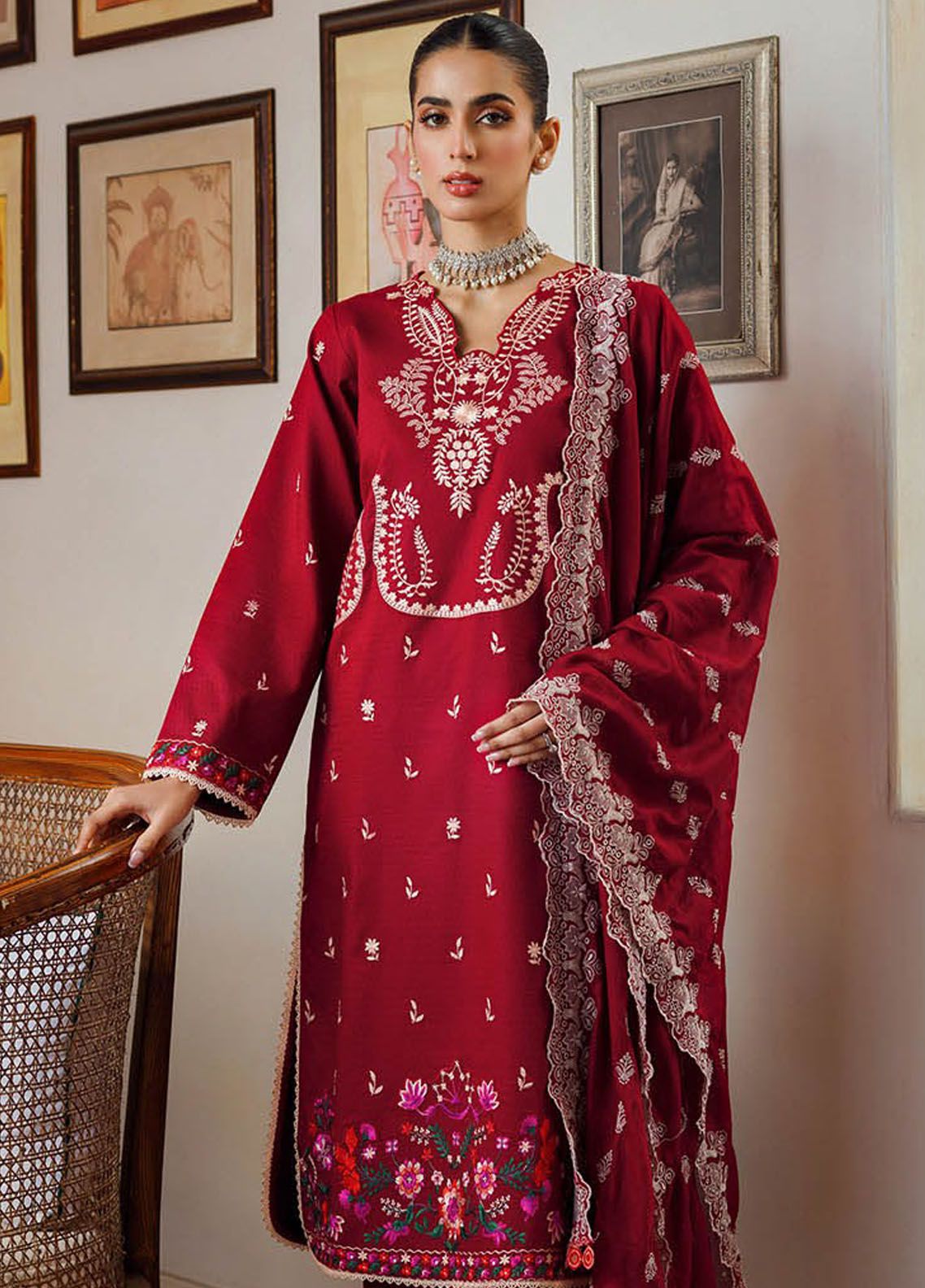 Raj Bari Essential Premium Embroidered 3-Piece Lawn | 3