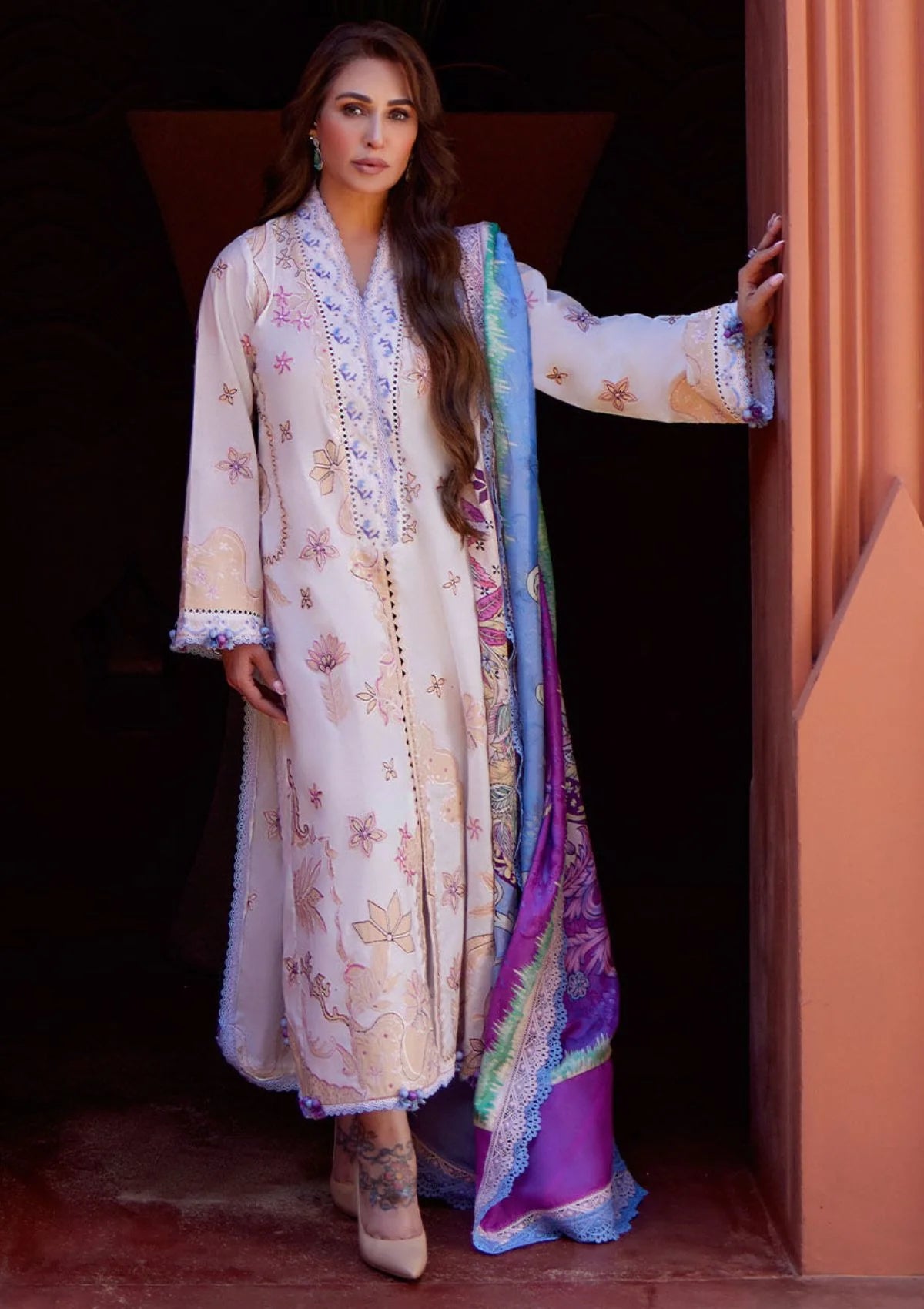 Farah Talib Aziz Luxury Lawn Collection 2024 | FTA 08