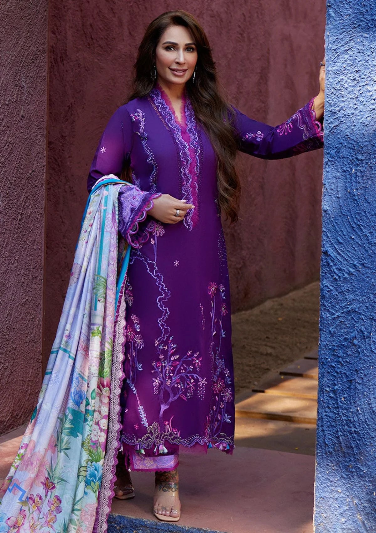 Farah Talib Aziz Luxury Lawn Collection 2024 | FTA 07