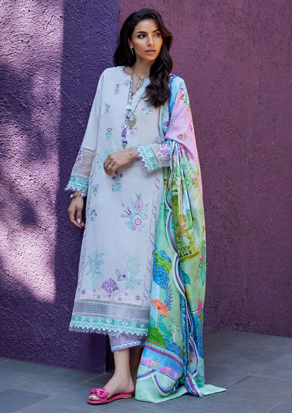 Farah Talib Aziz Luxury Lawn Collection 2024 | FTA 08