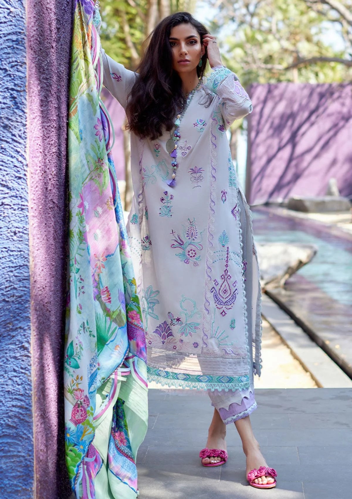 Farah Talib Aziz Luxury Lawn Collection 2024 | FTA 08 - Mirha Fashion