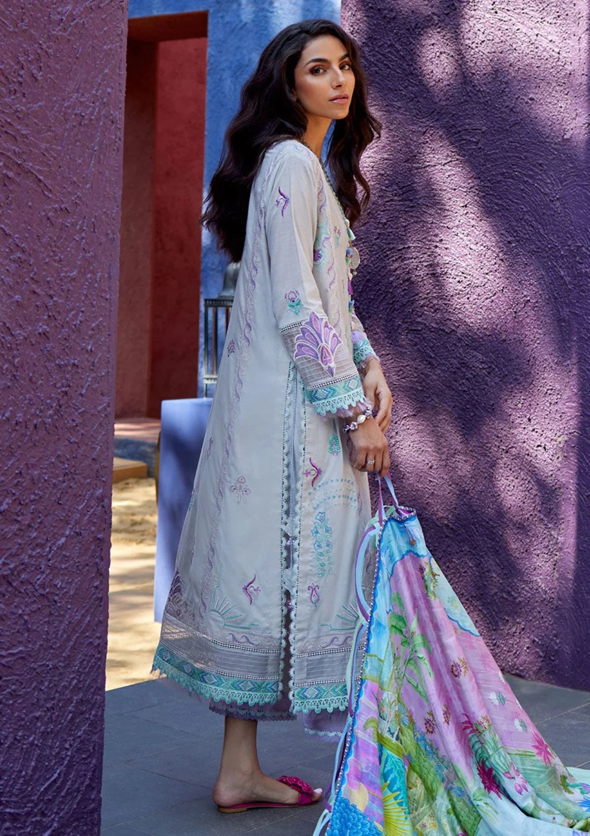 Farah Talib Aziz Luxury Lawn Collection 2024 | FTA 08 - Mirha Fashion