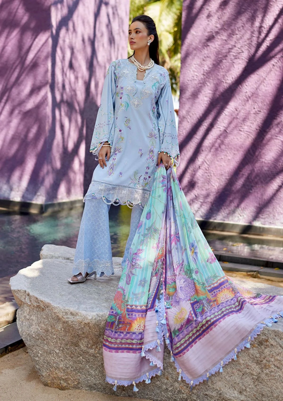 Farah Talib Aziz Luxury Lawn Collection 2024 | FTA 06