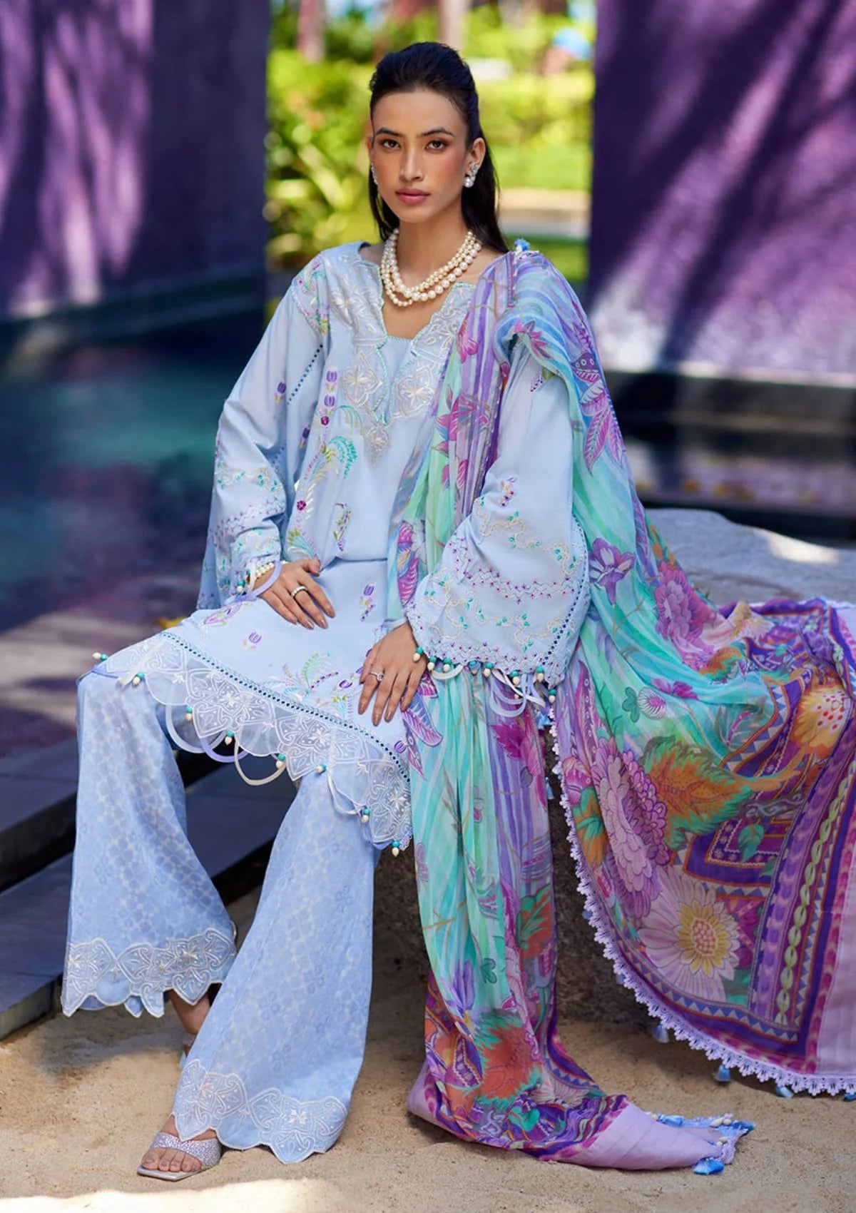 Farah Talib Aziz Luxury Lawn Collection 2024 | FTA 06