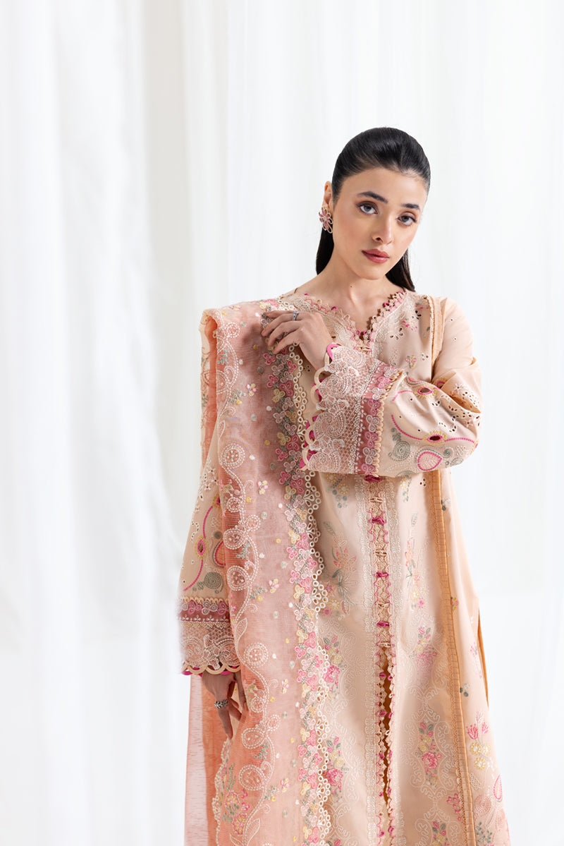 Qalamkar Luxury Lawn 2025 - 3pc Unstitched | Zoya