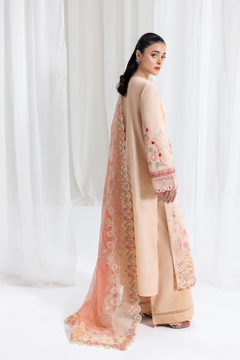 Qalamkar Luxury Lawn 2025 - 3pc Unstitched | Zoya