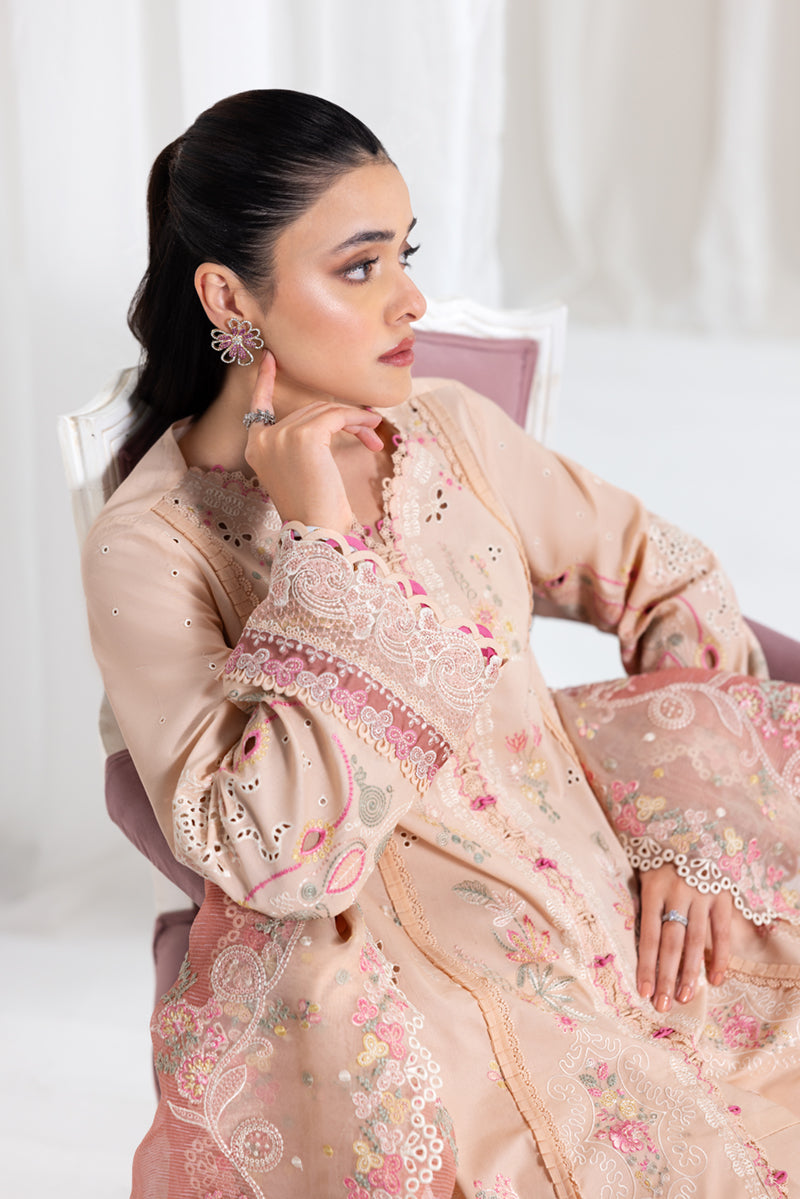 Qalamkar Luxury Lawn 2025 - 3pc Unstitched | Zoya