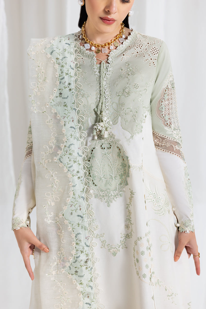 Qalamkar Luxury Lawn 2025 - 3pc Unstitched | Nadia
