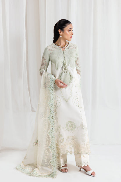 Qalamkar Luxury Lawn 2025 - 3pc Unstitched | Nadia