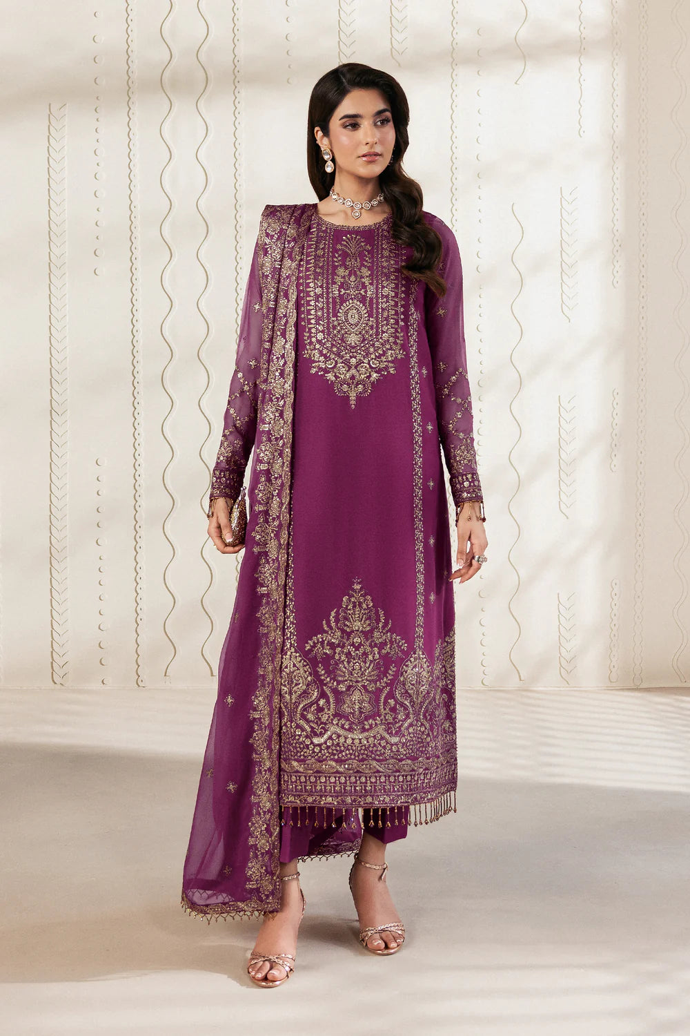 Zarif Bayaan Luxury Chiffon Unstitched Collection | D08 SWABI