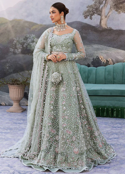 Sadaf Fawad Khan Siraa Festive 3 PCS Unstitched | SEAFOAM
