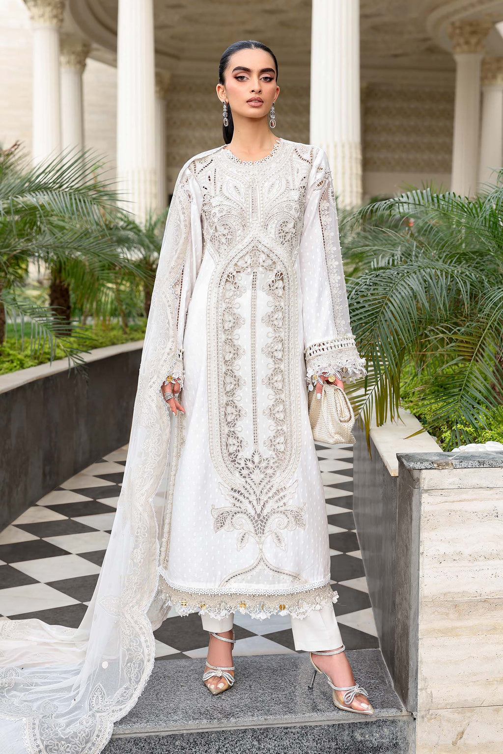 Maria B Luxury Lawn Eid Vol-26 Unstitched Collection 2026 | D01 - Mirha Fashion