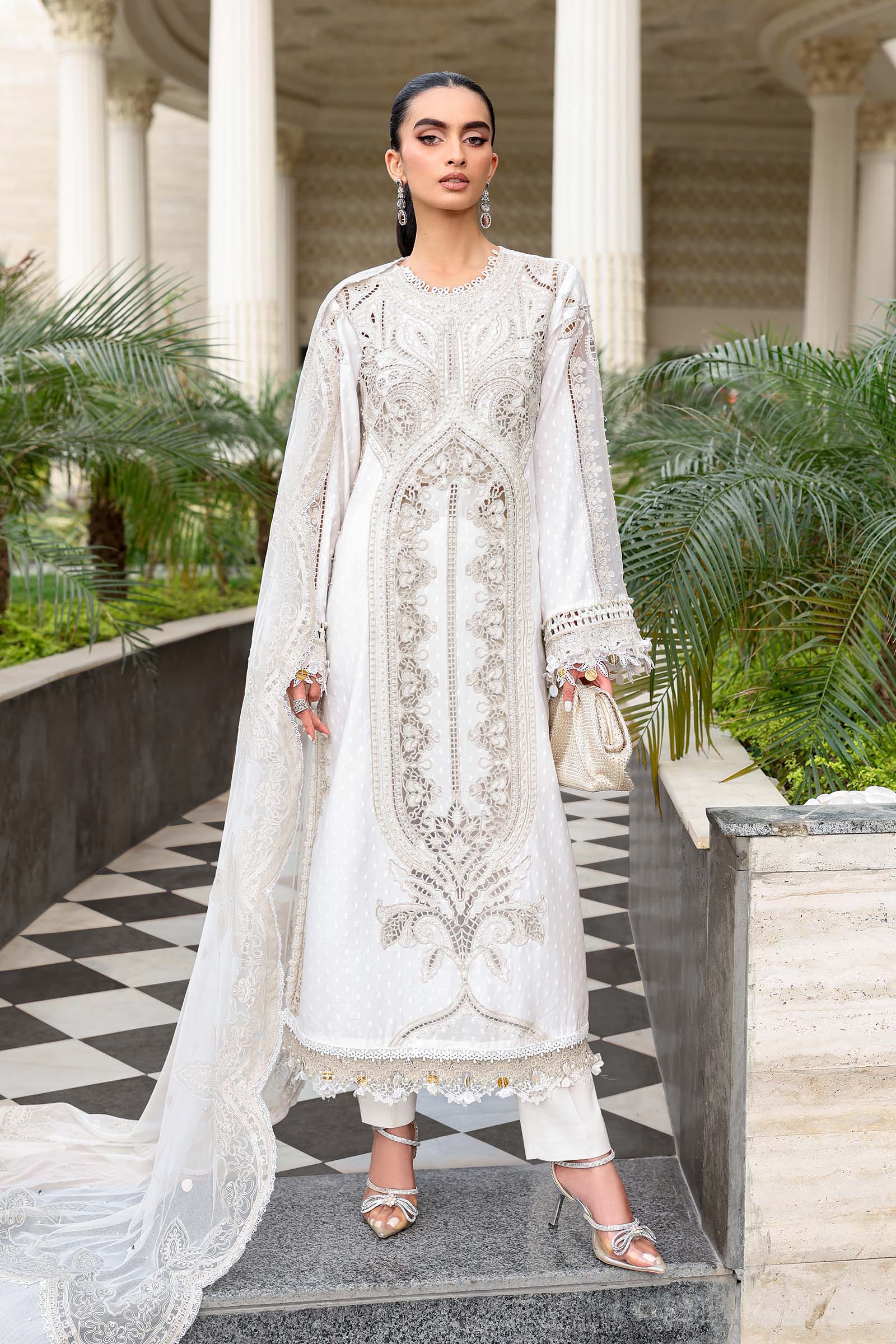 Maria B Luxury Lawn Eid Vol-26 Unstitched Collection 2026 | D01 - Mirha Fashion