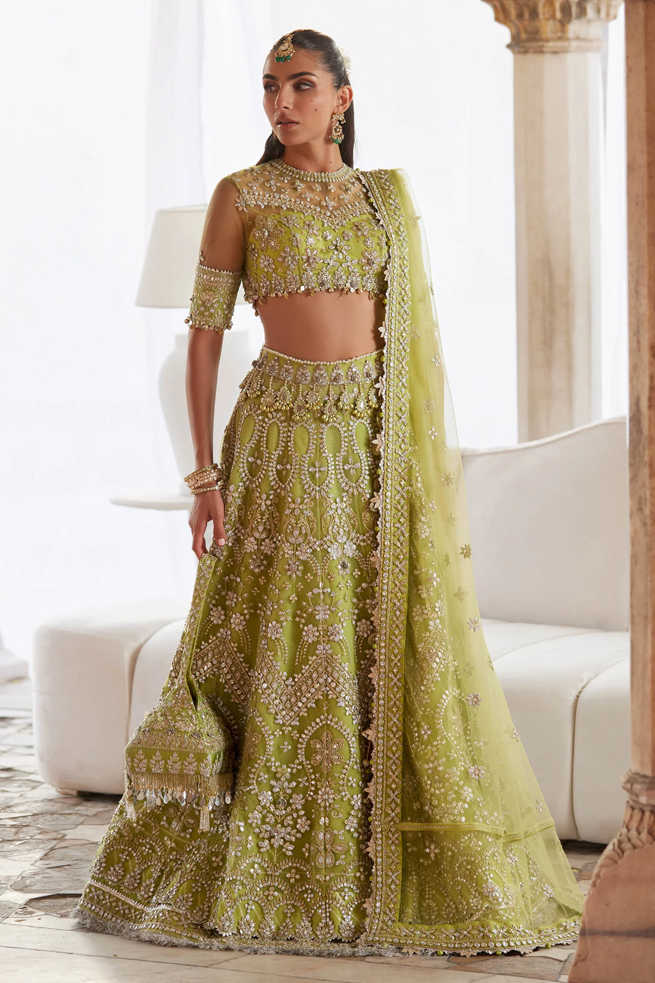 Zaha Gossamer Wedding Festive 2025 3 PCS Unstitched Collection | NOORE SITARA ZC 25-01