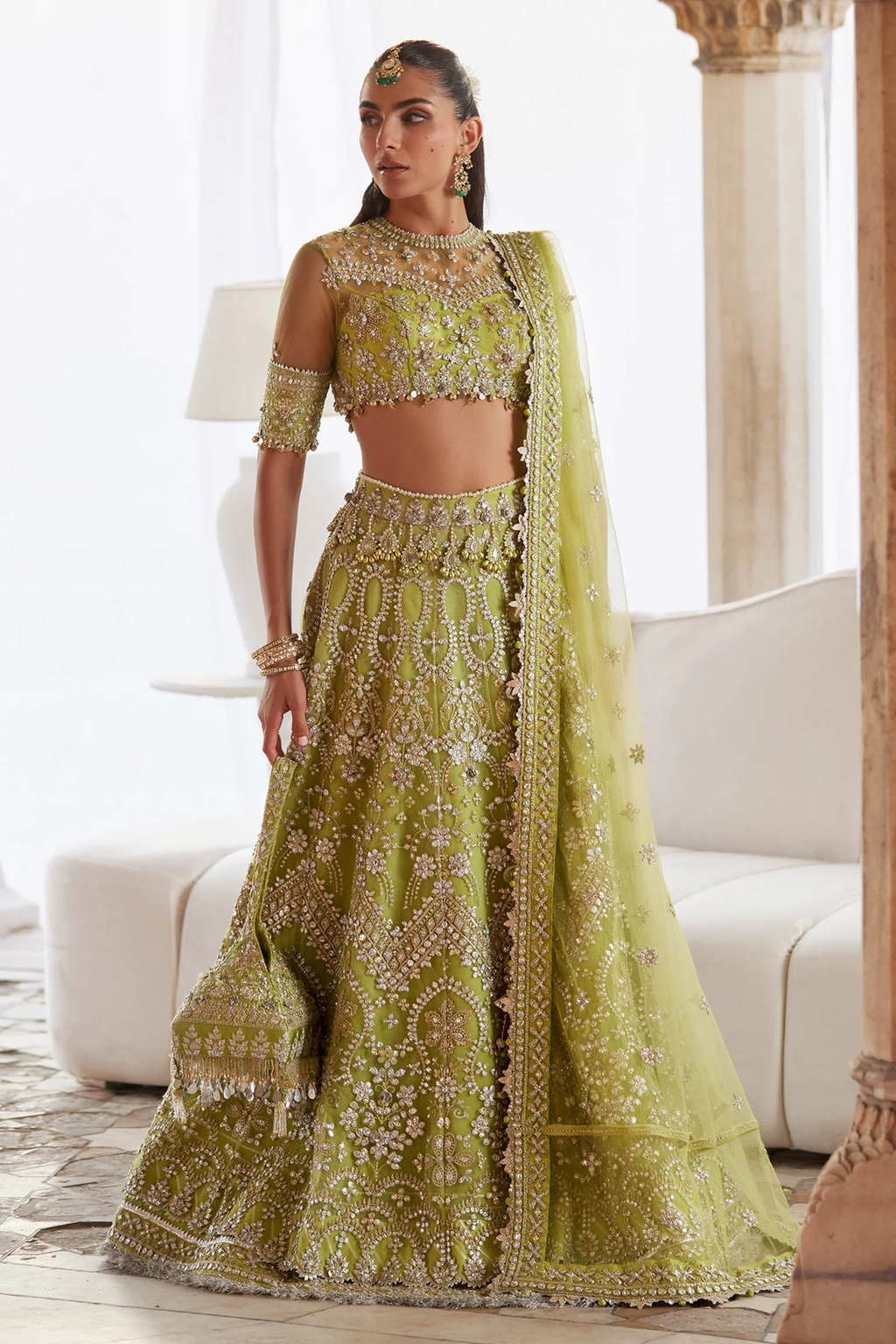 Zaha Gossamer Wedding Festive 2025 3 PCS Unstitched Collection | NOORE SITARA ZC 25-01