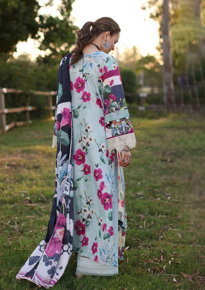 Elaf Print Chikankari Lawn 2024 | AQUABELLA | ECK-01B