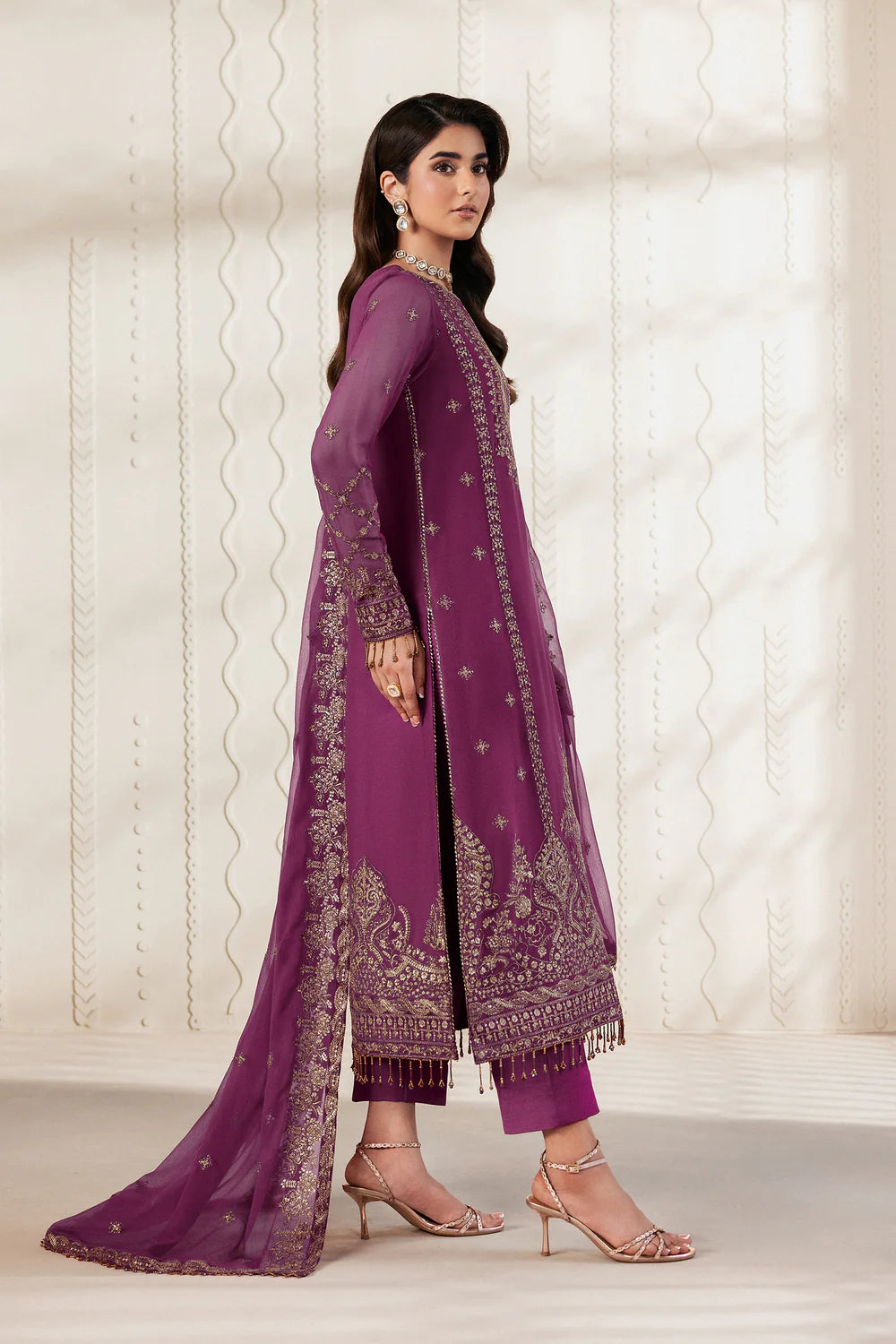 Zarif Bayaan Luxury Chiffon Unstitched Collection | D08 SWABI