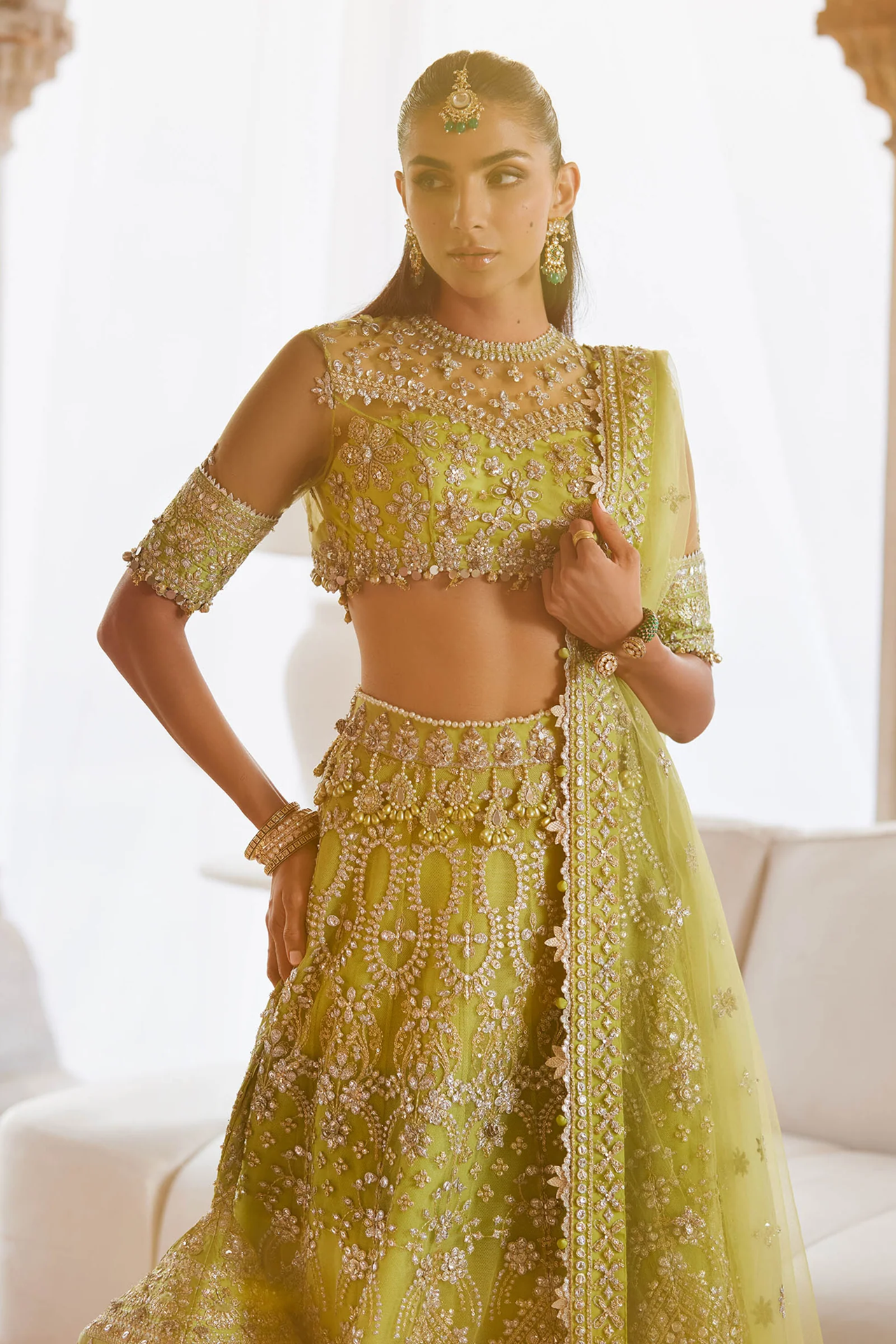 Zaha Gossamer Wedding Festive 2025 3 PCS Unstitched Collection | NOORE SITARA ZC 25-01